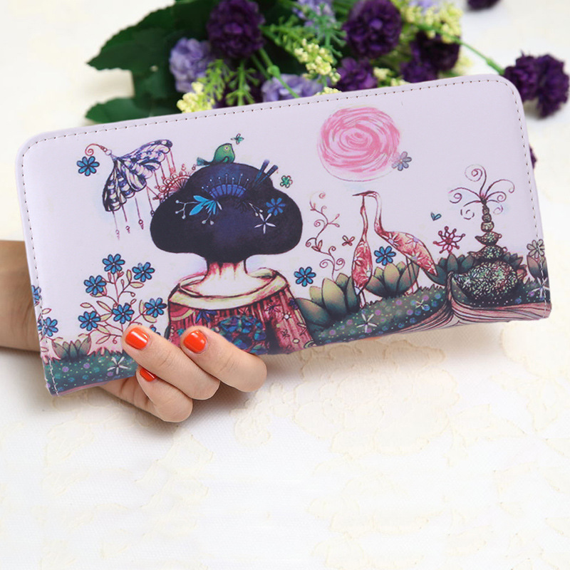The New Ms Wallet Long Section Lovely Cartoon Zipper Long Section Female Wallet