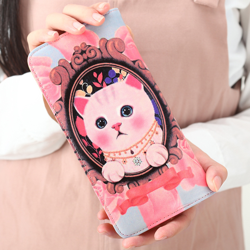 The New Ms Wallet Long Section Lovely Cartoon Zipper Long Section Female Wallet
