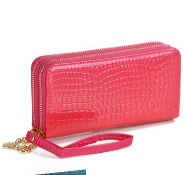 Ms High Capacity Long Section Wallet Patent Lleather Small Change Mobile Phone Hand Bag