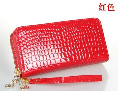 Ms High Capacity Long Section Wallet Patent Lleather Small Change Mobile Phone Hand Bag