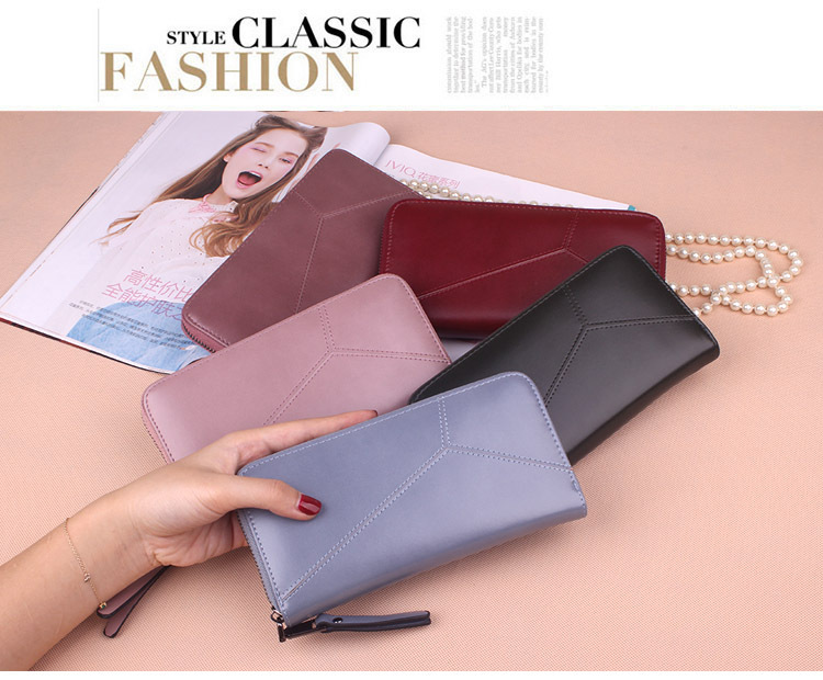 Ms Long Section Wallet Multi-card Bit Simple Fashion Holding Hands Wallet