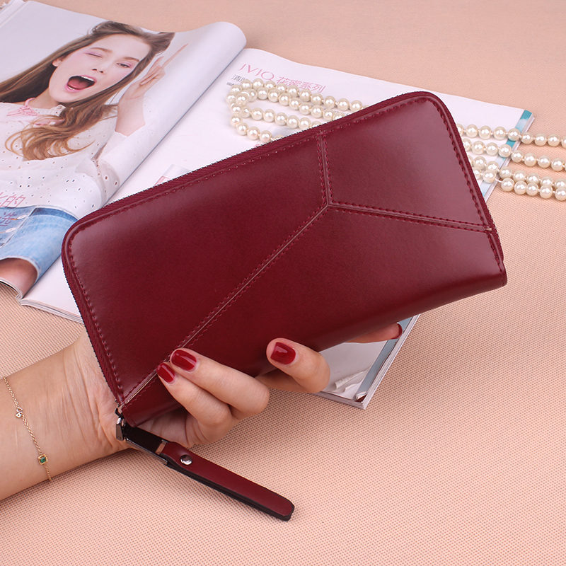Ms Long Section Wallet Multi-card Bit Simple Fashion Holding Hands Wallet