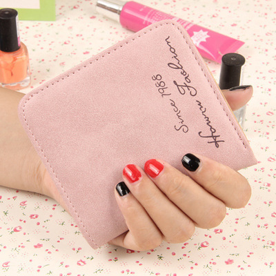 The New Scrub Wallet Short Section Ms Wallet Ultra-thin Models Mini Coin Purse Female Pickup Bag