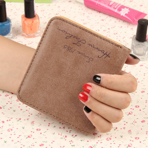 The New Scrub Wallet Short Section Ms Wallet Ultra-thin Models Mini Coin Purse Female Pickup Bag
