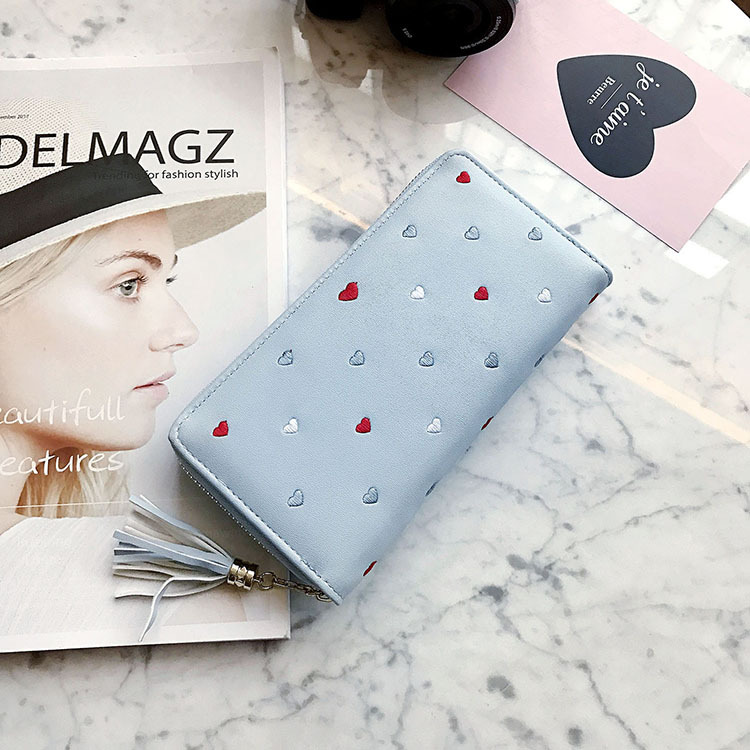 Simple Personality Ms Wallet Long Section Hand Bag Student Wallet Zipper Wallet Mobile Phone Bag