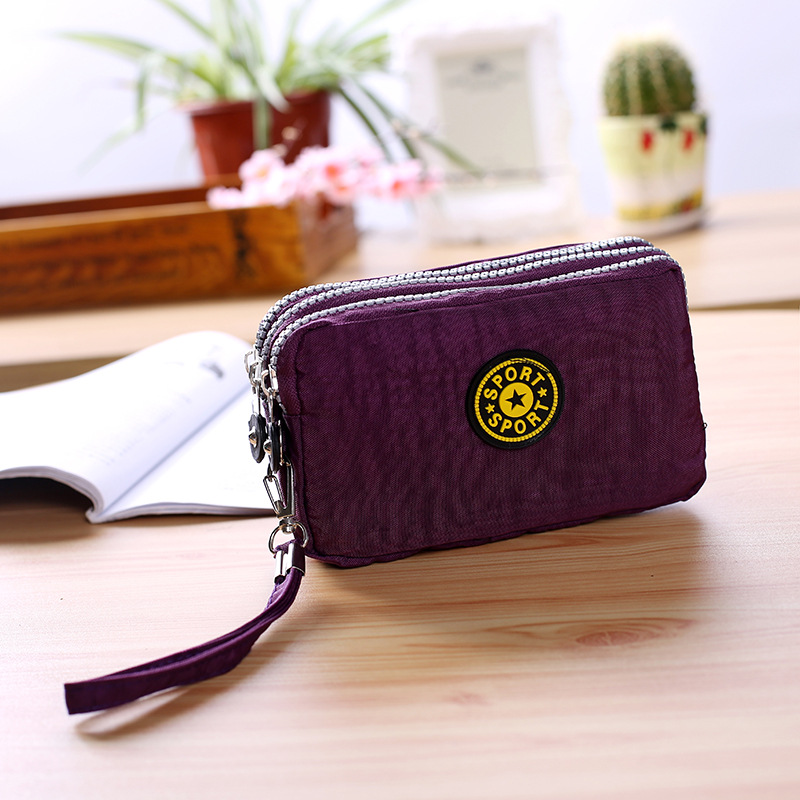 The New Cartoon Hand Bag Three Layers Zipper Short Section Mobile Phone Bag Ms Coin Purse