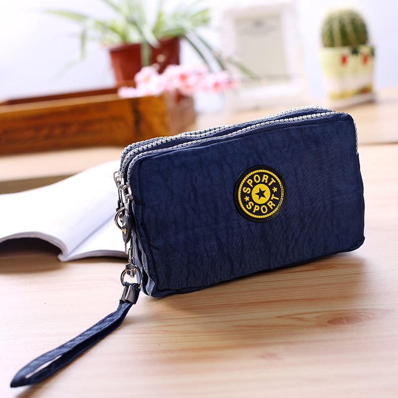 The New Cartoon Hand Bag Three Layers Zipper Short Section Mobile Phone Bag Ms Coin Purse