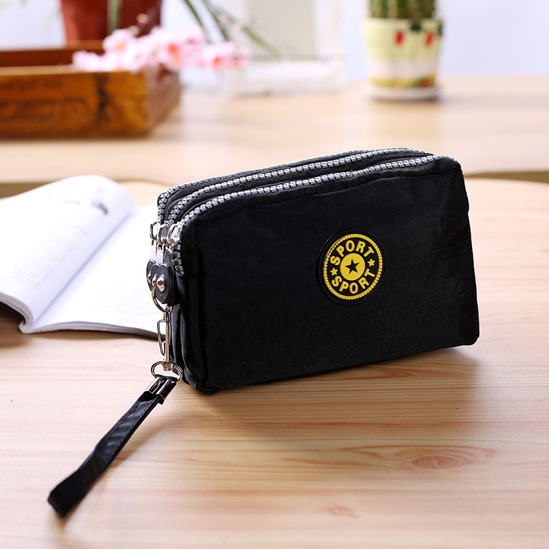 The New Cartoon Hand Bag Three Layers Zipper Short Section Mobile Phone Bag Ms Coin Purse