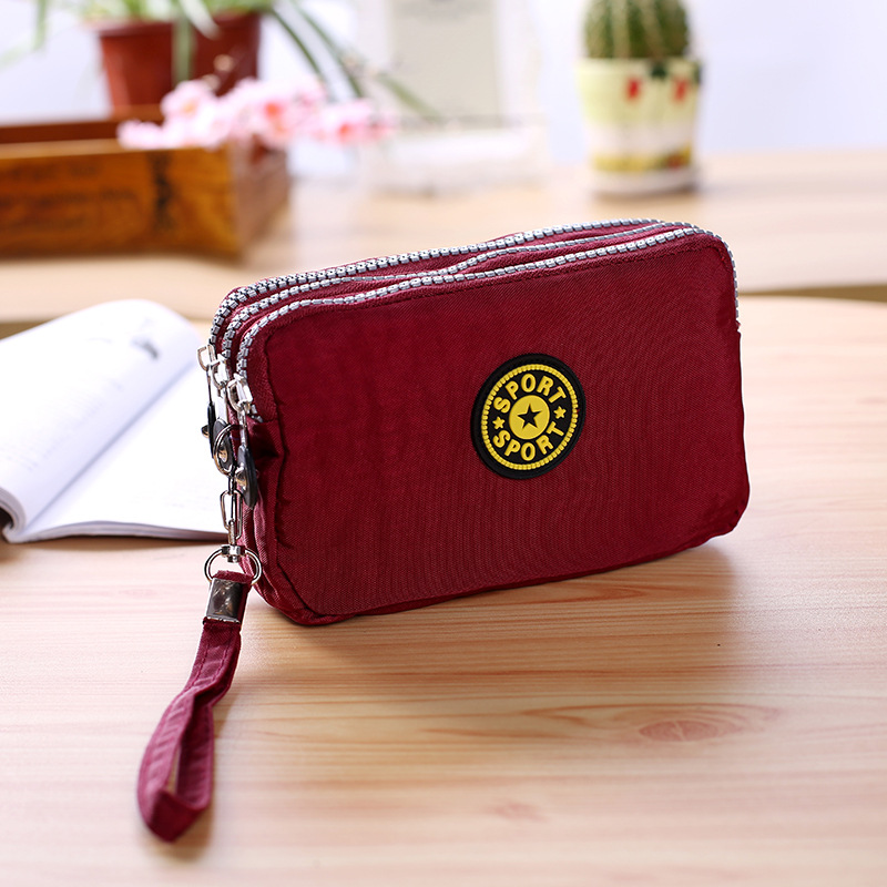 The New Cartoon Hand Bag Three Layers Zipper Short Section Mobile Phone Bag Ms Coin Purse