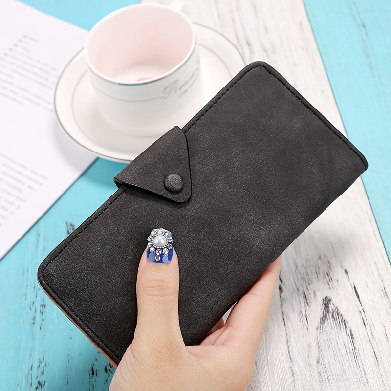 The New Ms Wallet Long Section Scrub Ultra Thin Retro Leisure Wallet Card Pack