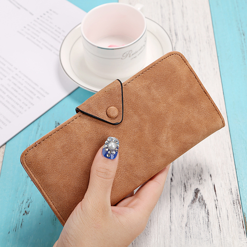 The New Ms Wallet Long Section Scrub Ultra Thin Retro Leisure Wallet Card Pack