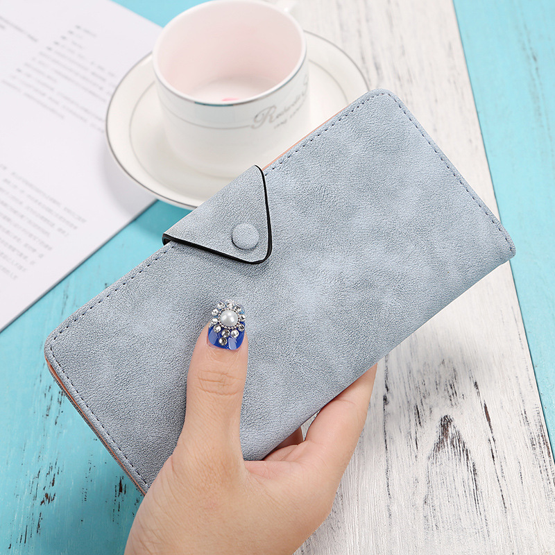 The New Ms Wallet Long Section Scrub Ultra Thin Retro Leisure Wallet Card Pack