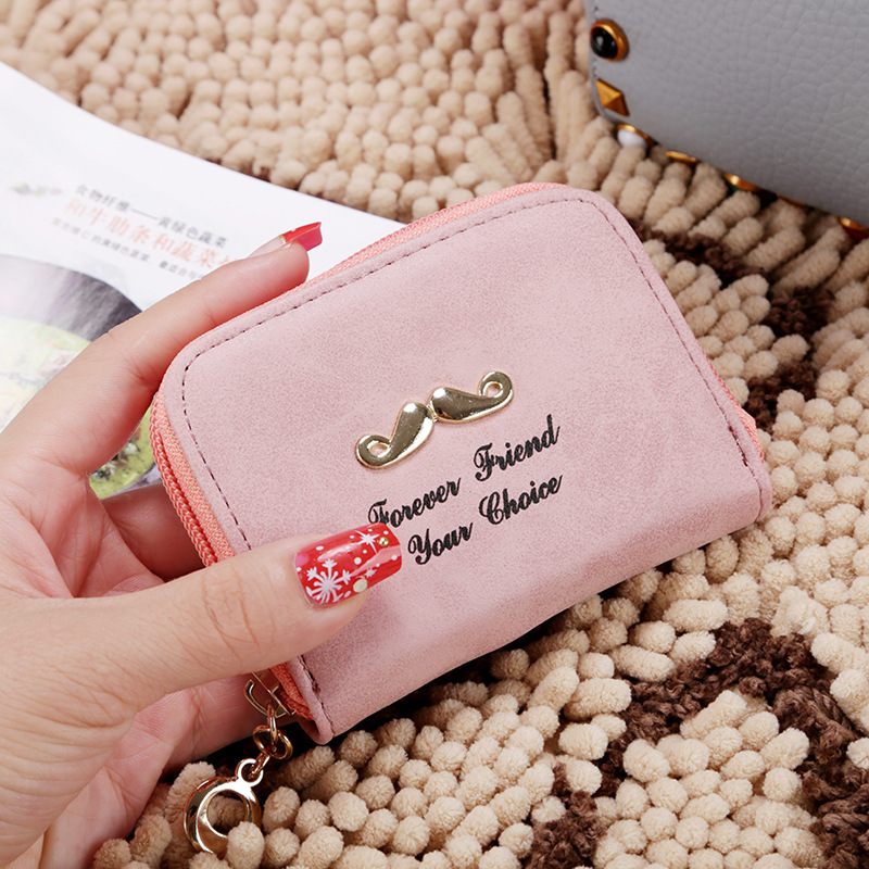 The New Wallet Short Section Ms Simple Personality Coin Purse Beard Tide Package