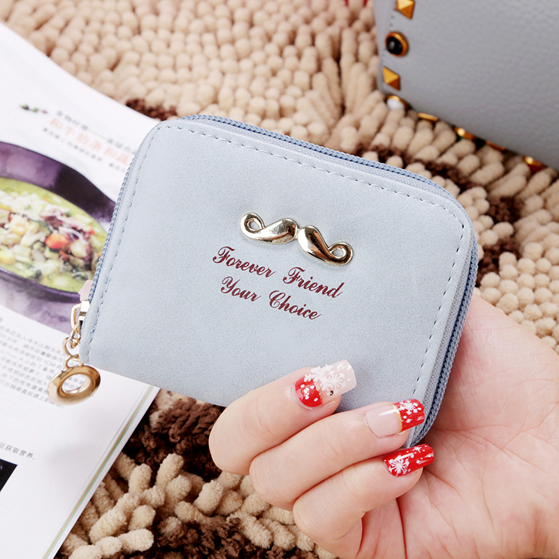 The New Wallet Short Section Ms Simple Personality Coin Purse Beard Tide Package