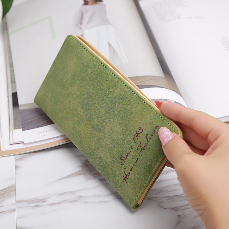 Ms Wallet Card Pack Ultra Thin Scrub Retro Fashion Leisure Student Wallet