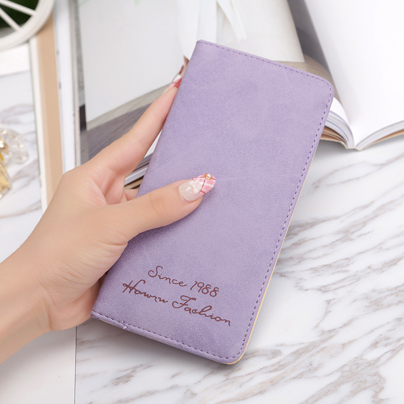 Ms Wallet Card Pack Ultra Thin Scrub Retro Fashion Leisure Student Wallet