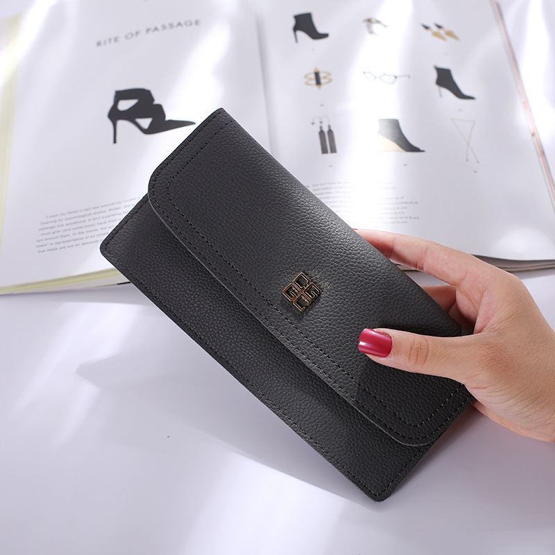 The New Ms Wallet Long Section Simple Wallet Multi-card Bit Soft Skin Coin Purse