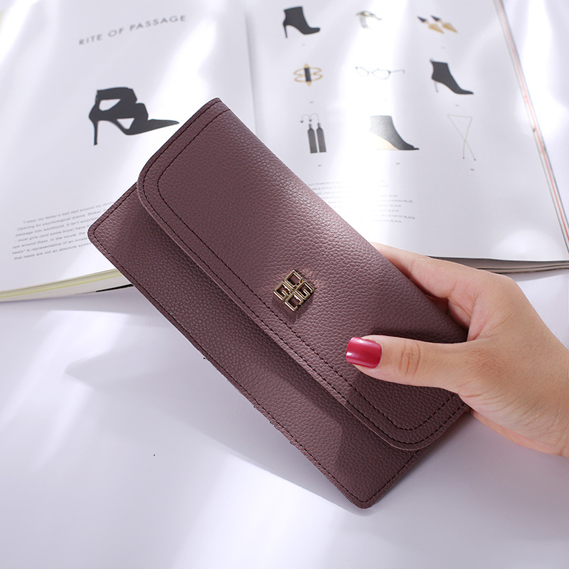 The New Ms Wallet Long Section Simple Wallet Multi-card Bit Soft Skin Coin Purse