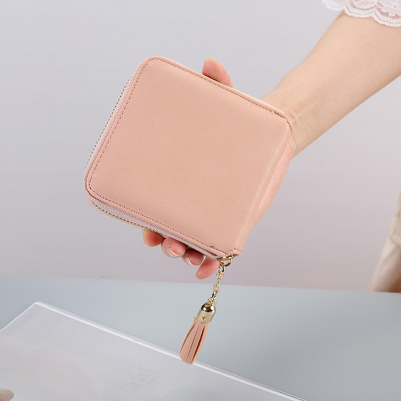 Female Small Wallet The New Litchi Pattern Zipper PU Leather Fashion Hand Bag Coin Purse