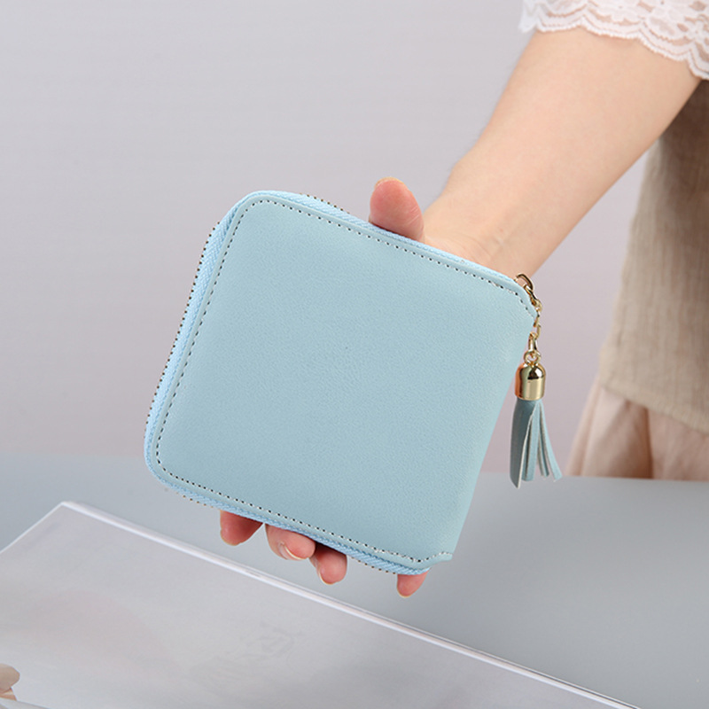 Female Small Wallet The New Litchi Pattern Zipper PU Leather Fashion Hand Bag Coin Purse
