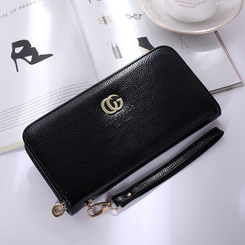 Solid Color Ms Wristbands Hand Bag Fashion Long Section Female Zipper Wallet High Capacity Wallet