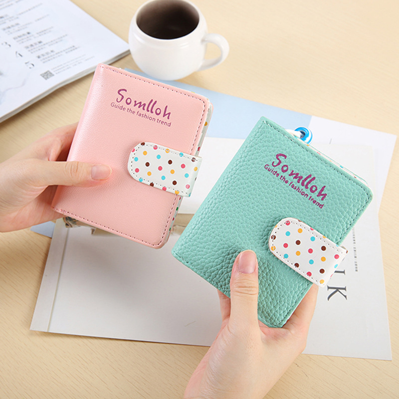 The New Ladies Lovely Wave Point Wallet Zipper Short Section Female Trend Wallet