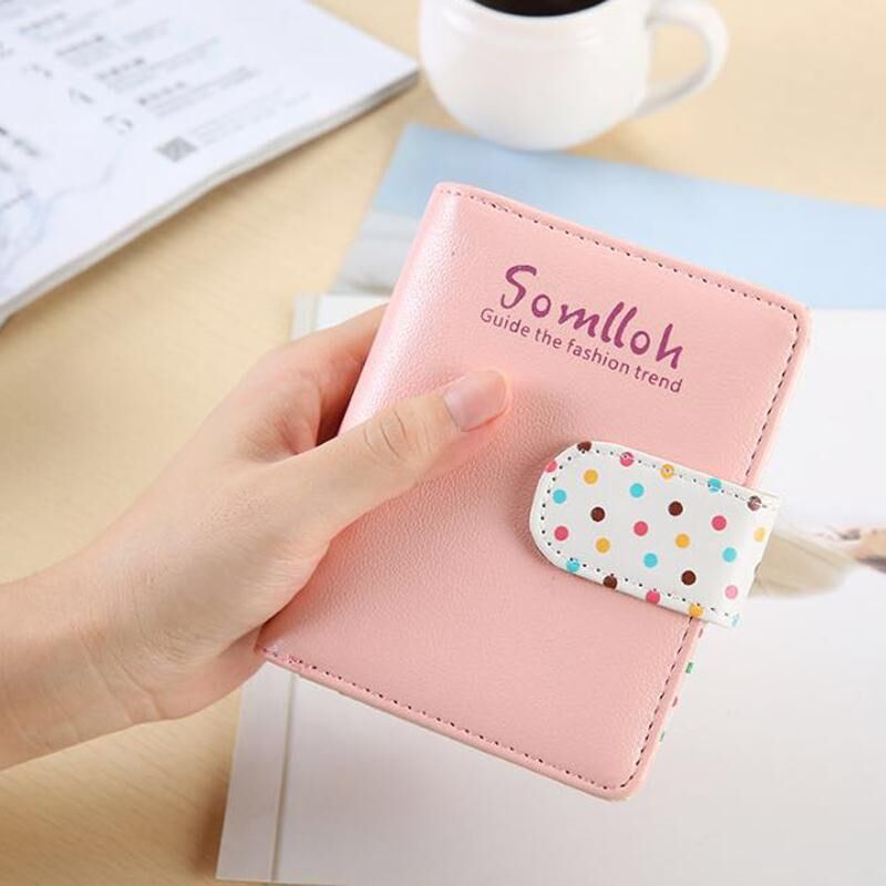 The New Ladies Lovely Wave Point Wallet Zipper Short Section Female Trend Wallet
