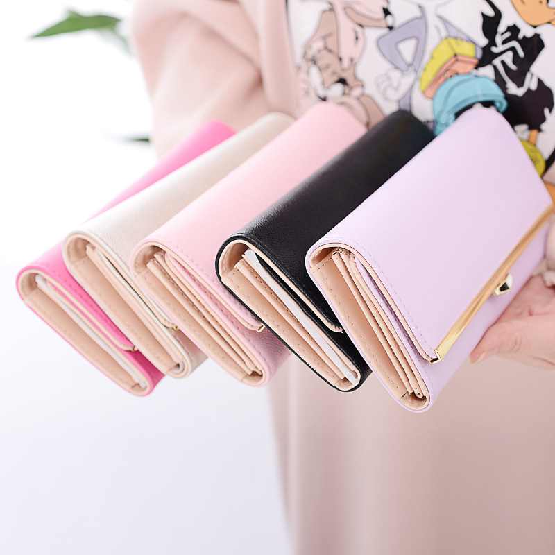 New wallet Female Long section student Simple Wallet Ms wallet Card pack