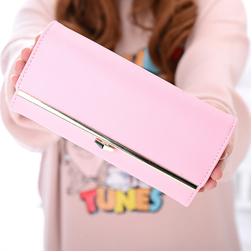 New wallet Female Long section student Simple Wallet Ms wallet Card pack
