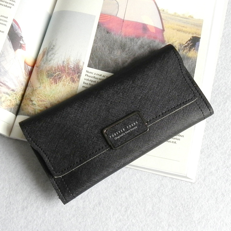 The New Ms Wallet Simple Fashion High Capacity Multi-card Bit Buckle Wallet Wallet Bag