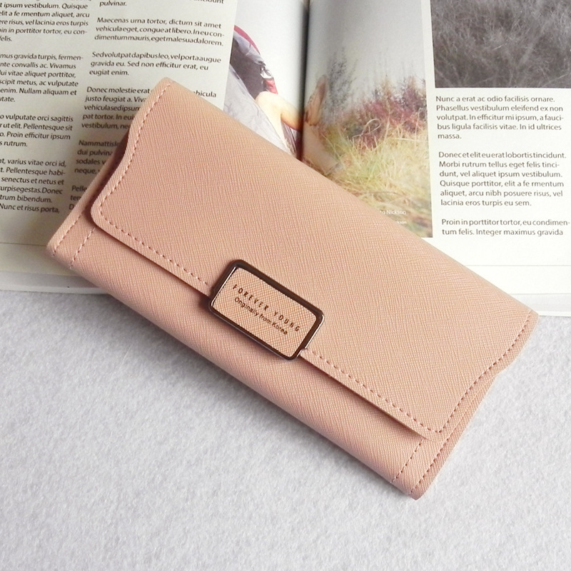 The New Ms Wallet Simple Fashion High Capacity Multi-card Bit Buckle Wallet Wallet Bag