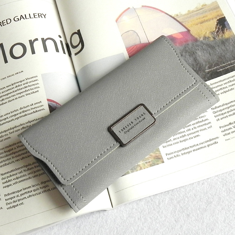 The New Ms Wallet Simple Fashion High Capacity Multi-card Bit Buckle Wallet Wallet Bag