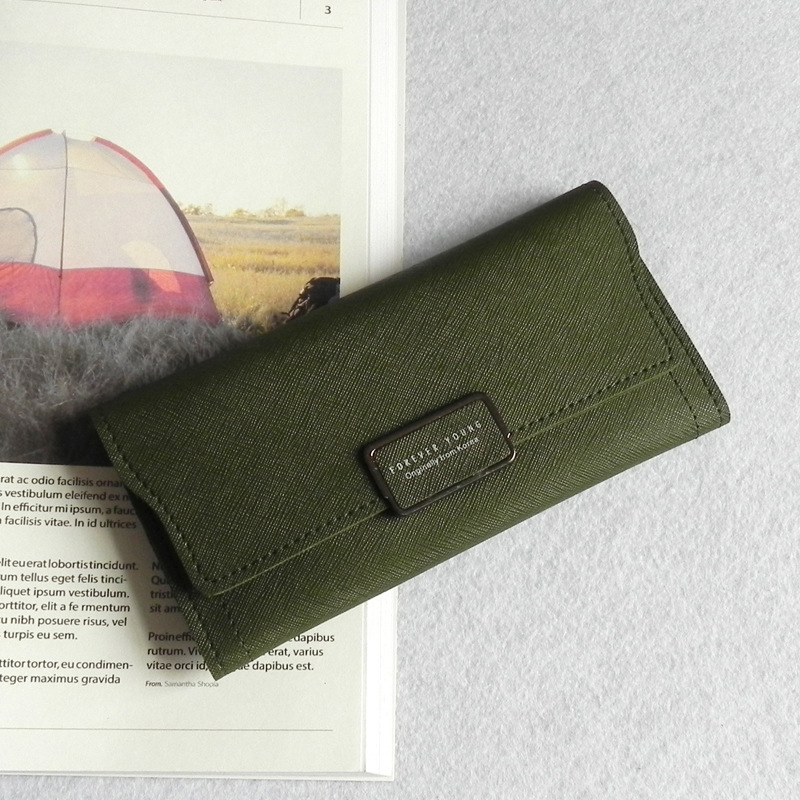 The New Ms Wallet Simple Fashion High Capacity Multi-card Bit Buckle Wallet Wallet Bag