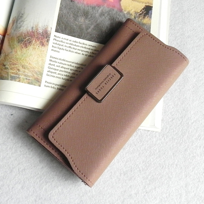 The New Ms Wallet Simple Fashion High Capacity Multi-card Bit Buckle Wallet Wallet Bag