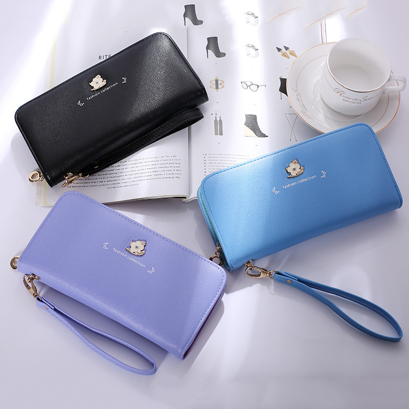Ms Wallet Long Section Zipper Female Hand Bag High Capacity Wallet Litchi Pattern Fashion Wallet