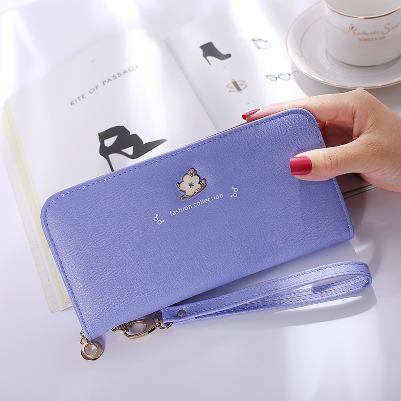 Ms Wallet Long Section Zipper Female Hand Bag High Capacity Wallet Litchi Pattern Fashion Wallet