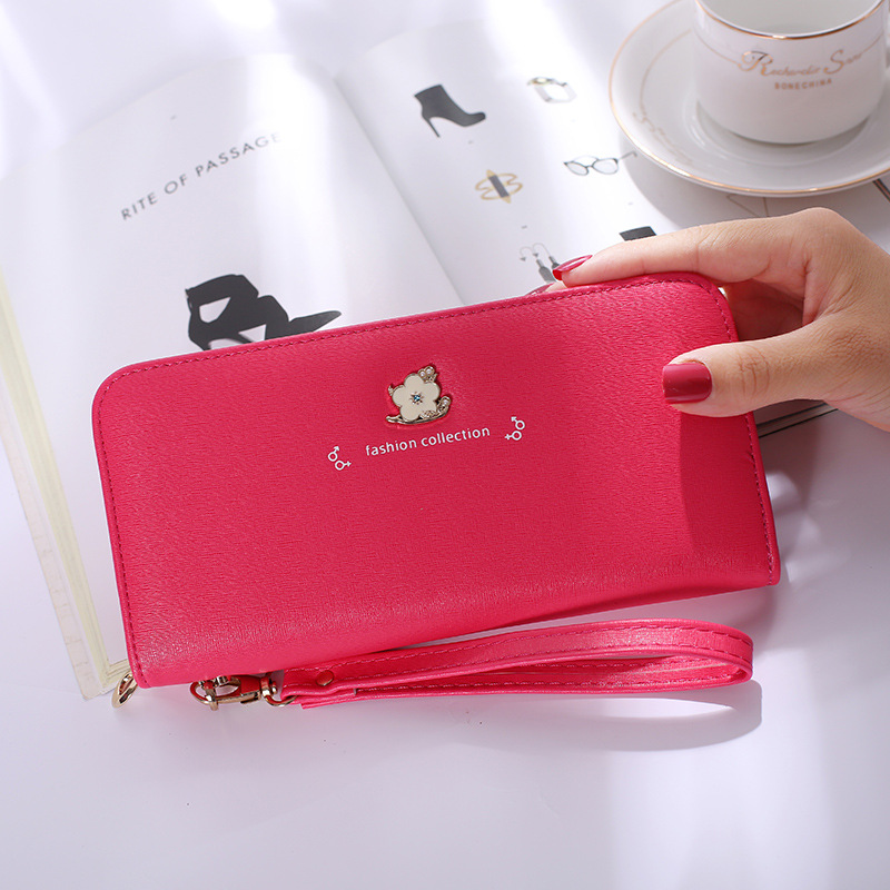Ms Wallet Long Section Zipper Female Hand Bag High Capacity Wallet Litchi Pattern Fashion Wallet