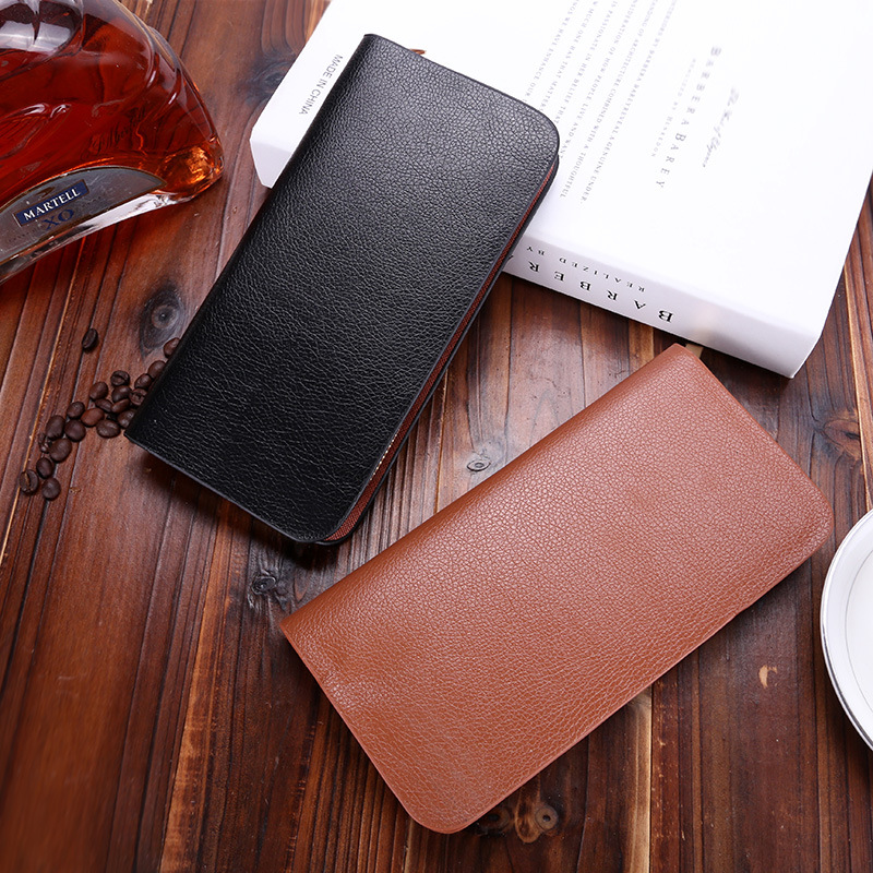 Western Style Men Long Section Wallet Zipper Fashion Hand Bag Business Leisure Male Wallet