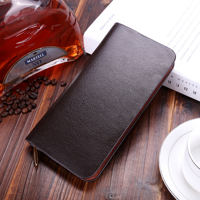 Western Style Men Long Section Wallet Zipper Fashion Hand Bag Business Leisure Male Wallet
