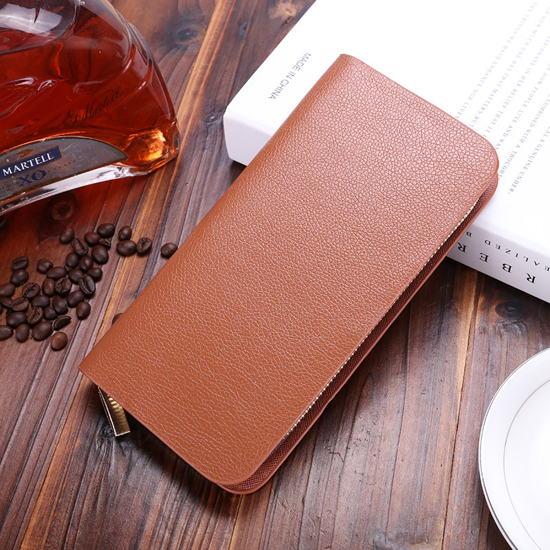 Western Style Men Long Section Wallet Zipper Fashion Hand Bag Business Leisure Male Wallet