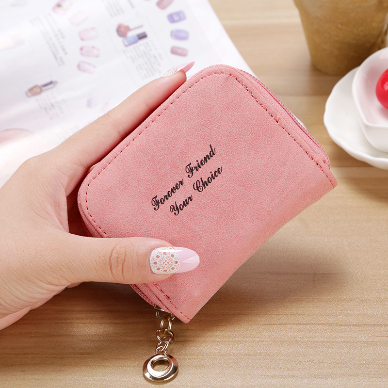 Ms wallet Short section Simple Scrub Wallet Female student fashion Coin Purse