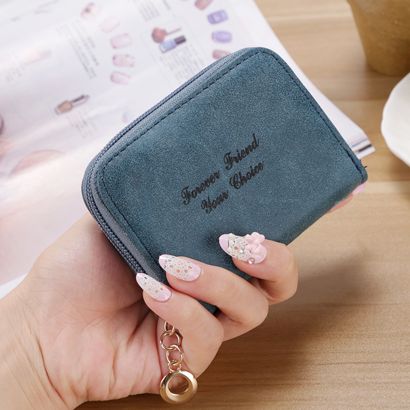 Ms wallet Short section Simple Scrub Wallet Female student fashion Coin Purse