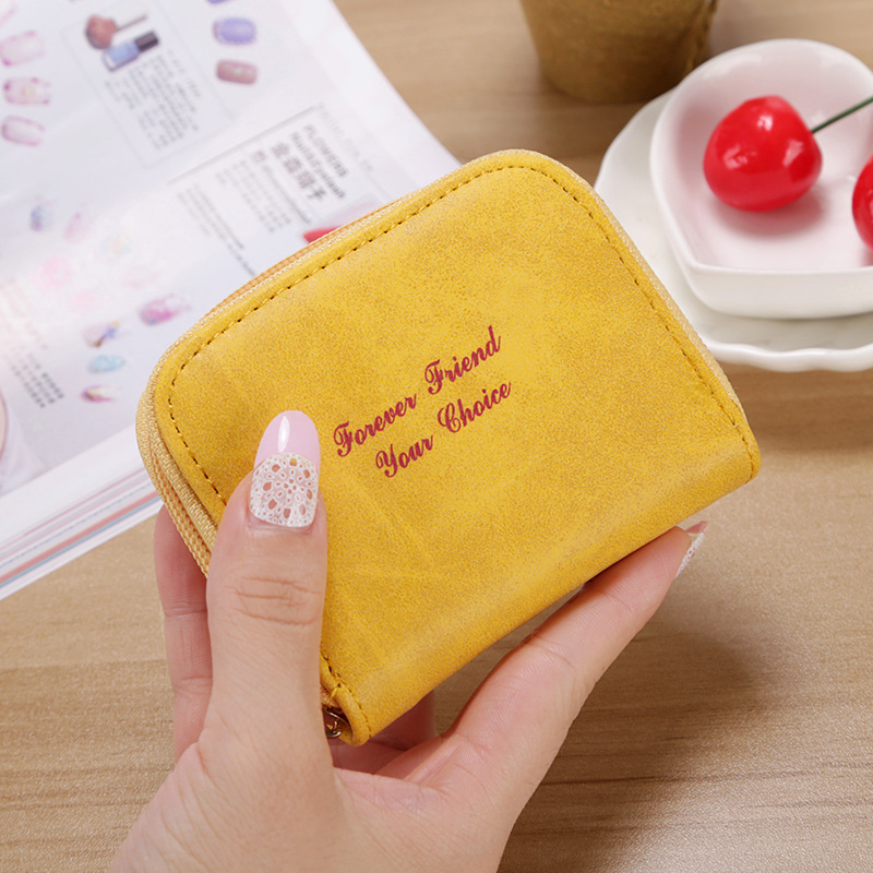 Ms wallet Short section Simple Scrub Wallet Female student fashion Coin Purse