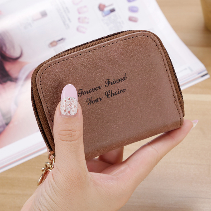 Ms wallet Short section Simple Scrub Wallet Female student fashion Coin Purse
