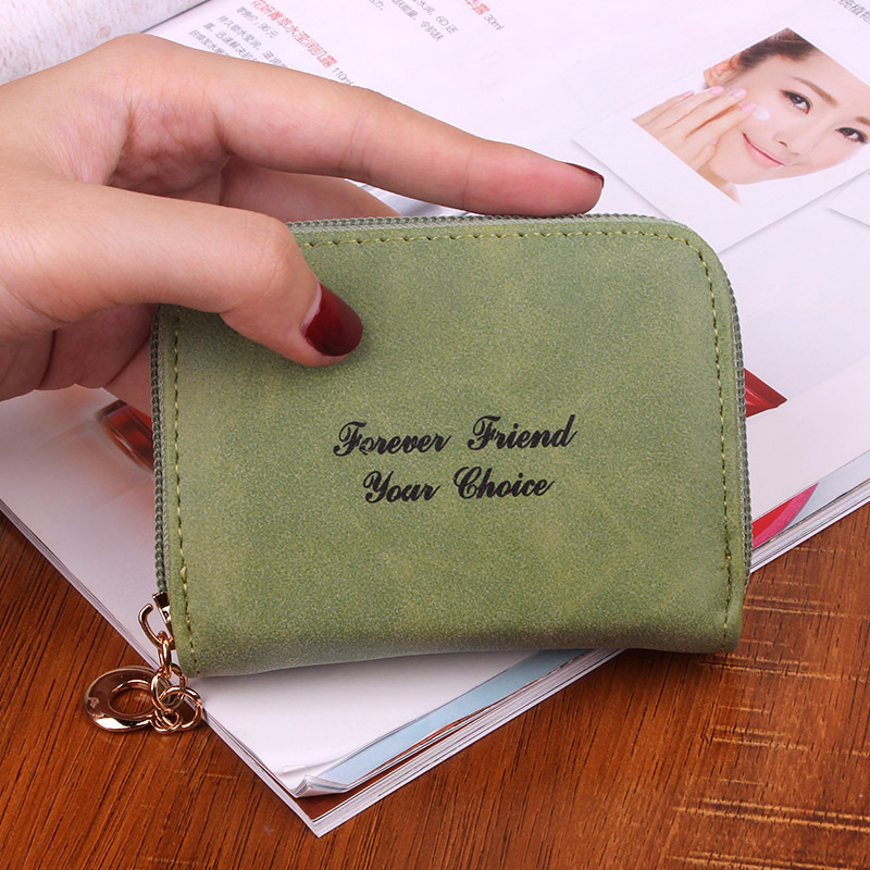 Ms wallet Short section Simple Scrub Wallet Female student fashion Coin Purse