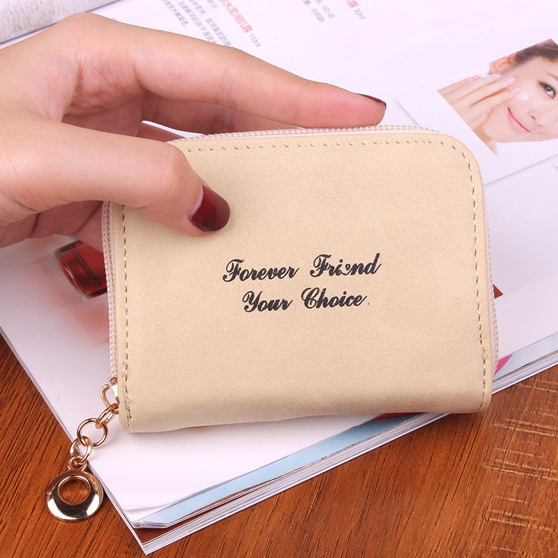 Ms wallet Short section Simple Scrub Wallet Female student fashion Coin Purse