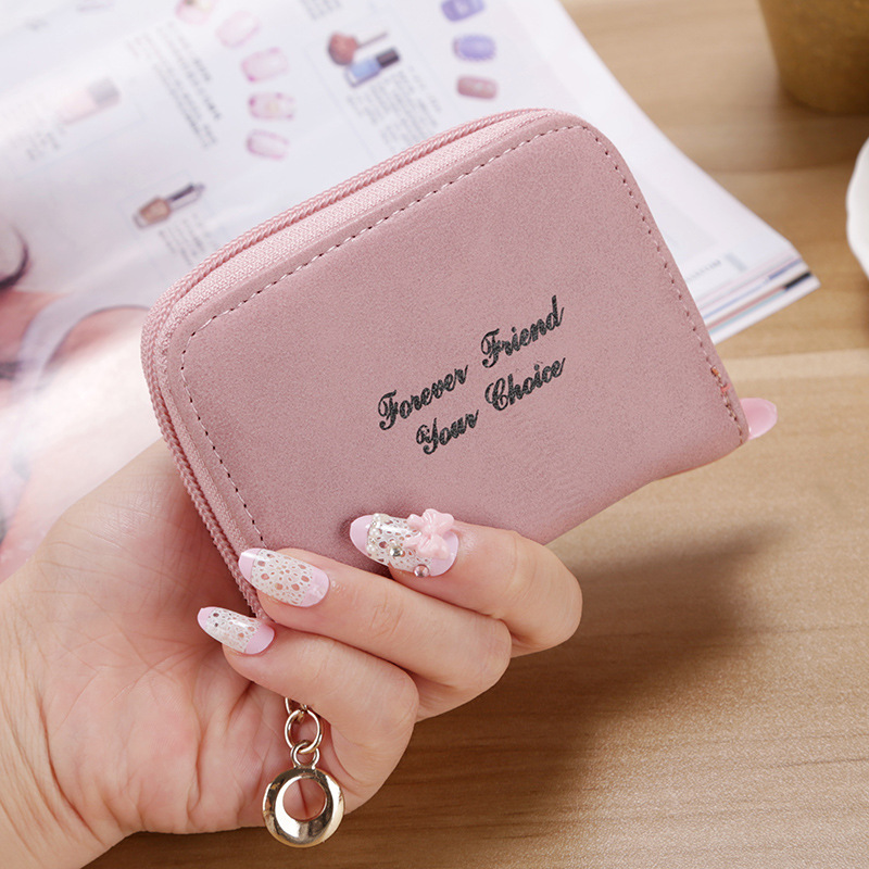 Ms wallet Short section Simple Scrub Wallet Female student fashion Coin Purse