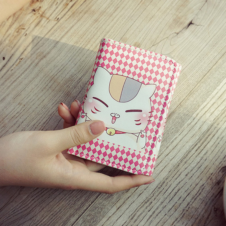 The New Cartoon Ms Short Section Wallet Card Pack Lovely Cat Fashion Coin Purse