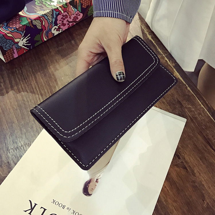 The New Ms Wallet Long Section Simple Fashion Wallet Multi-card Bit Soft Skin Coin Purse