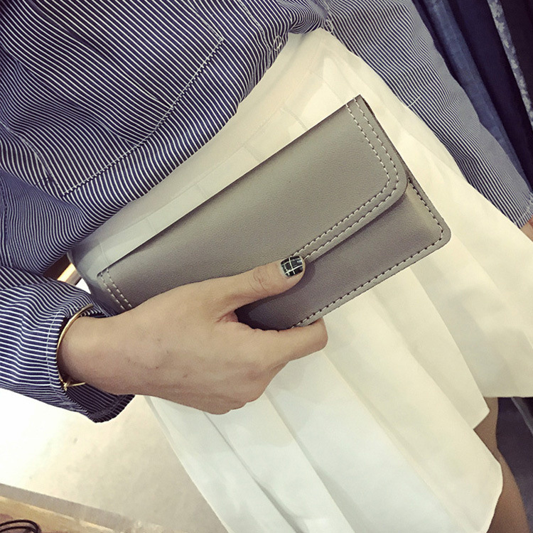 The New Ms Wallet Long Section Simple Fashion Wallet Multi-card Bit Soft Skin Coin Purse